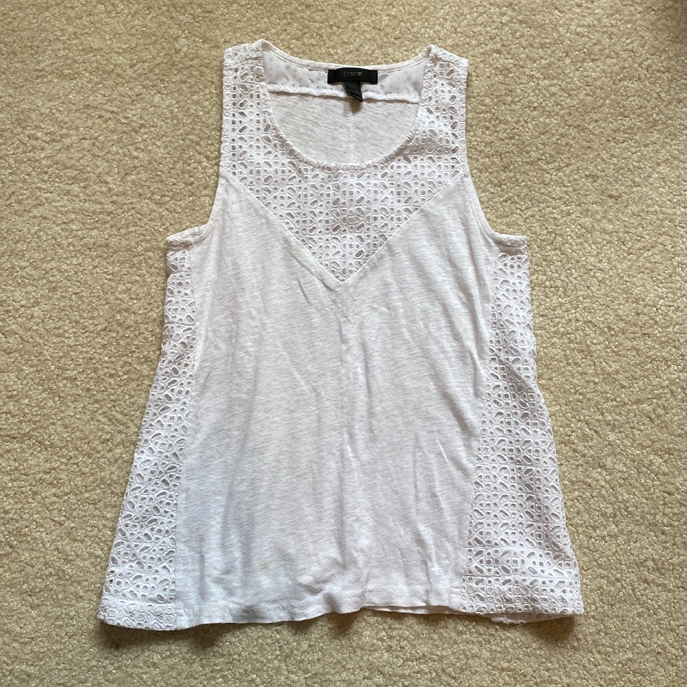 Jcrew eyelet racerback tank